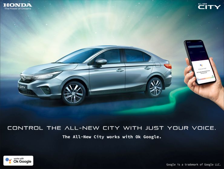 5th generation Honda City sedan now supports Google Assistant